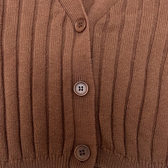 Nordstrom Rack Cognac Brown Button up sweater - Picture 5 of 7